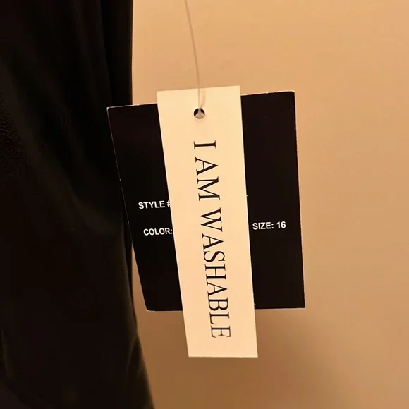 16 BLACK FAUX LEATHER ADDISON DRESS NWT - Picture 2 of 10